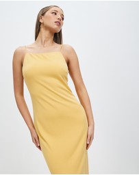 Third Form - Mode Straight Neck Maxi Dress