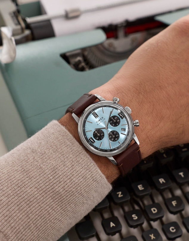 TIMEX - Marlin® Chronograph Tachymeter 40mm Leather Strap Watch