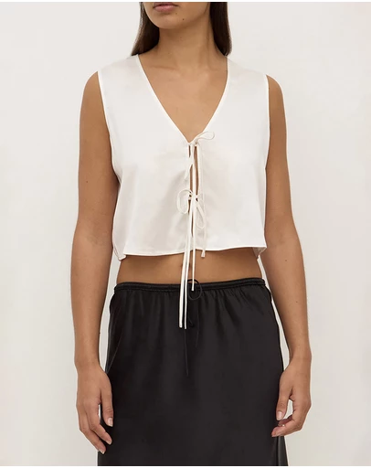 Assembly Label - Beal Silk Tie Front Top