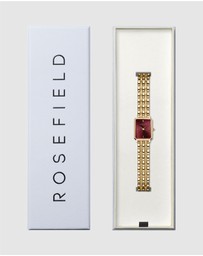 Rosefield - The Octagon XS Burgundy Gold-Tone Bracelet Watch