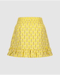 Like FLO - Palm Tree Print Skirt with Belt - Kids-Teens