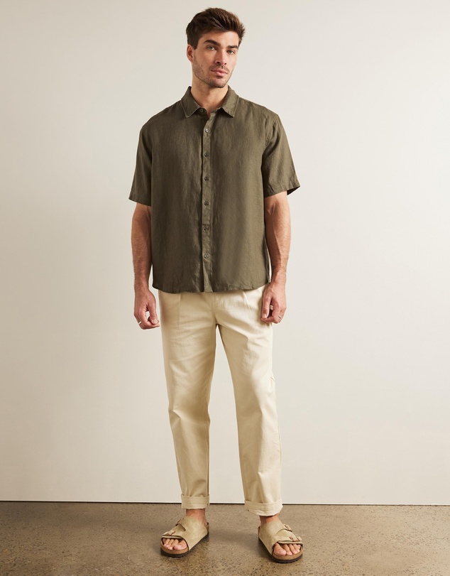 AERE - Euro Resort Linen SS Shirt