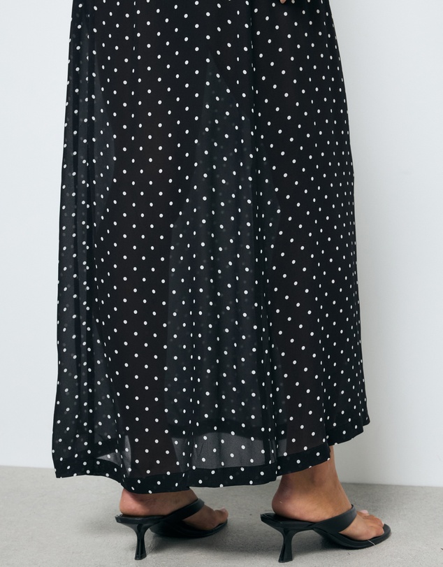 AERE - Cora Polka Dot Long Sleeve Dress