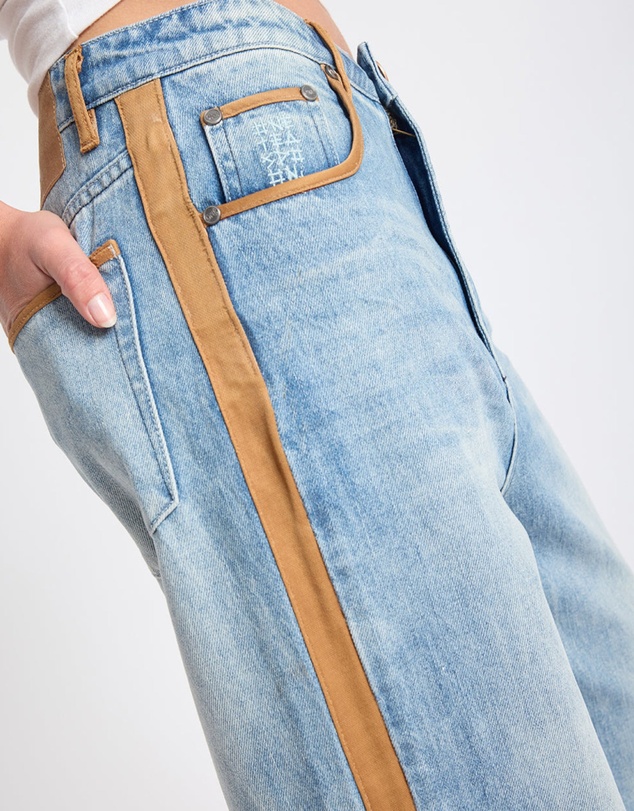 ONE TEASPOON - Rodeo Queen Icon High Waist Straight Leg Denim Jeans - Salty Dog