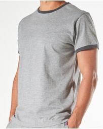 Mitch Dowd - Short Sleeve Contrast Sleep Tee - Grey Marle