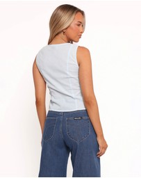 Petal & Pup - Daniella Linen Vest - Light Blue