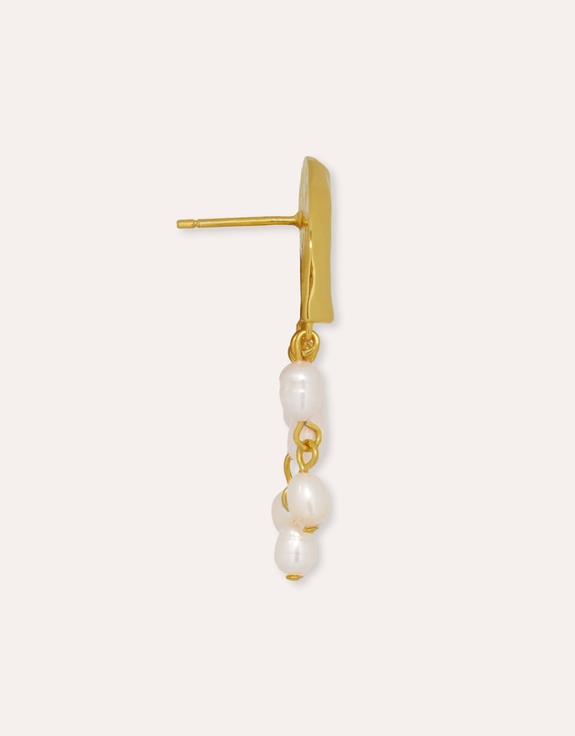 Ottoman Hands - Waterproof Shell Pearl Beaded Stud Earrings