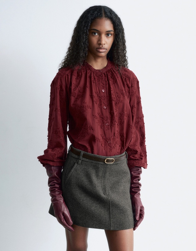 & Other Stories - Voluminous Floral-Applique Blouse
