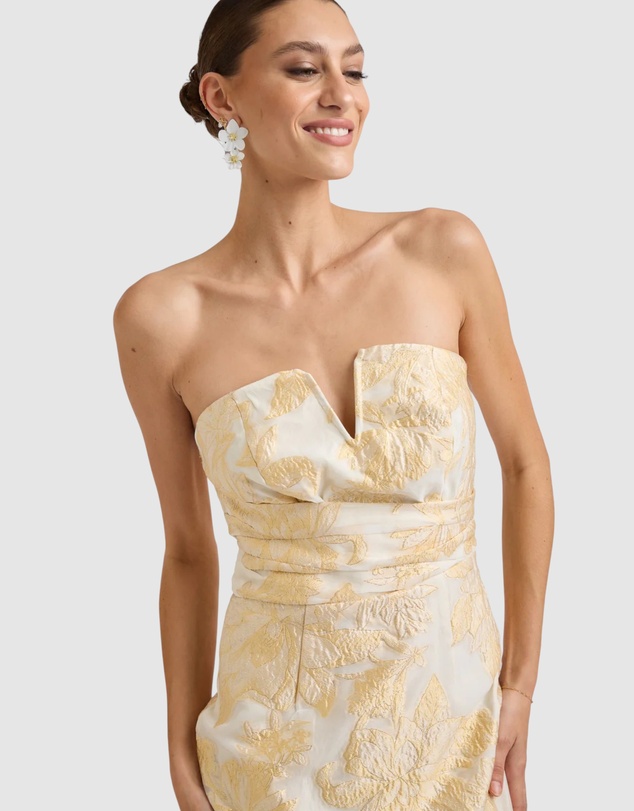 Romance by Honey and Beau - Seanna Bandeau V Neck Midi Dress