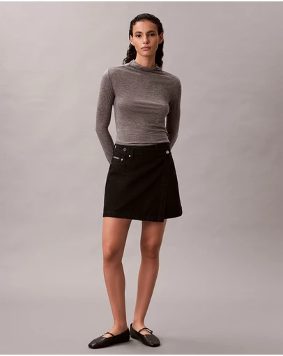 Calvin Klein Jeans - Denim Mini Wrap Skirt