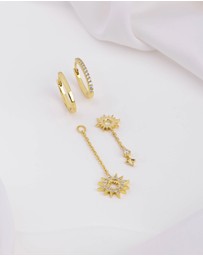 Wanderlust + Co - Sunlit Drop Gold Earrings