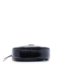 Pre-Loved by Azura Reborn - Pre-Loved Croc Embossed Patent Round Vinyle Camera Bag