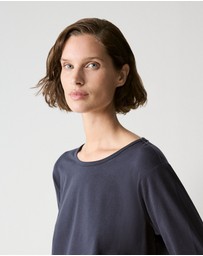 Trenery - Cotton 3/4 Sleeve T-shirt in Night Sky