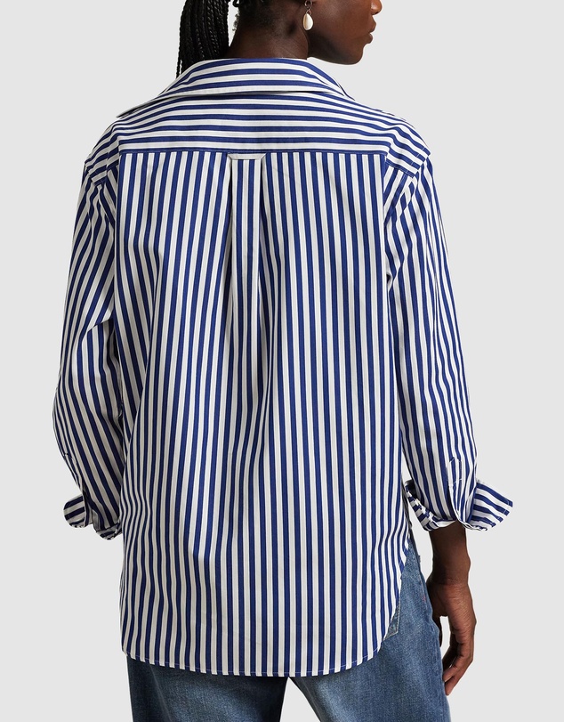 Polo Ralph Lauren - Oversize Fit Striped Cotton Shirt - The ICONIC Exclusive