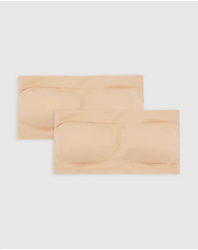 Ambra - 2 Pack Bare Essentials Recycled Nylon Padded Bandeau