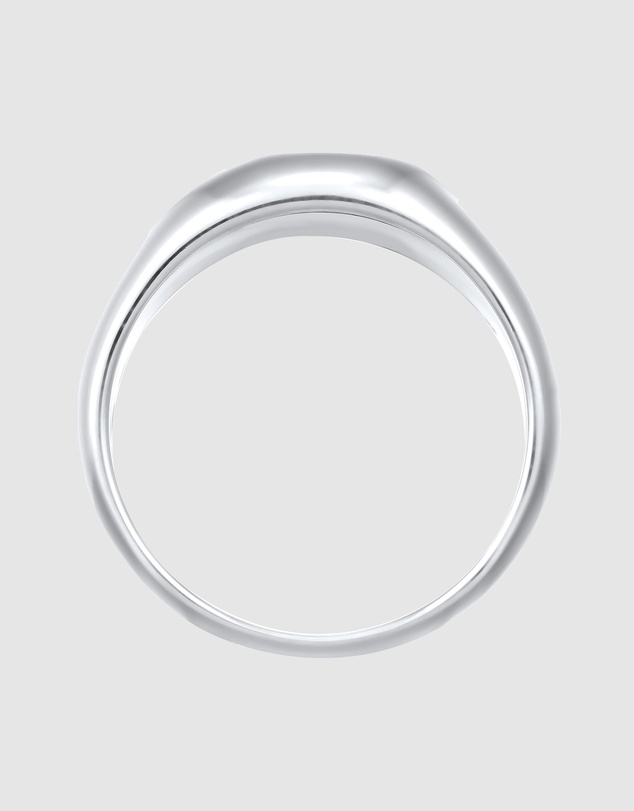 Kuzzoi - ICONIC EXCLUSIVE - Enamel Signet Ring in 925 Sterling Silver