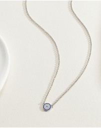 Mestige - Aura Evil Eye Necklace - Silver Plated