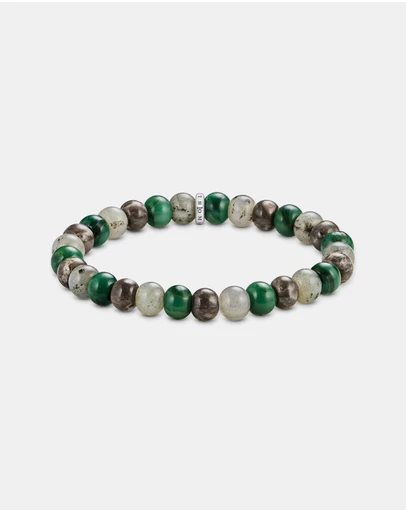 THOMAS SABO - THOMAS SABO Jasper, jade, labradorite beaded bracelet