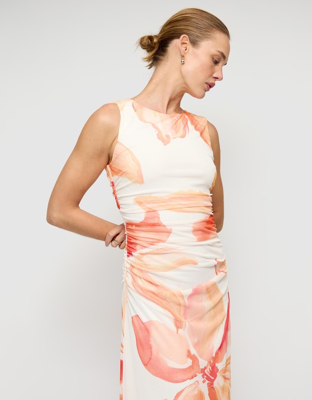 Staple the Label - Solana Mesh Midi Dress