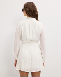 The Fated - Della Long Sleeve Gathered Mini Dress