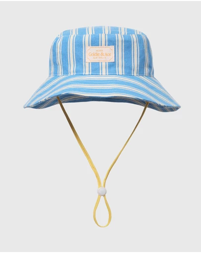 Goldie + Ace - Lightweight Cotton Twill Stripe Bucket Hat - ICONIC EXCLUSIVE - Babies-Teens