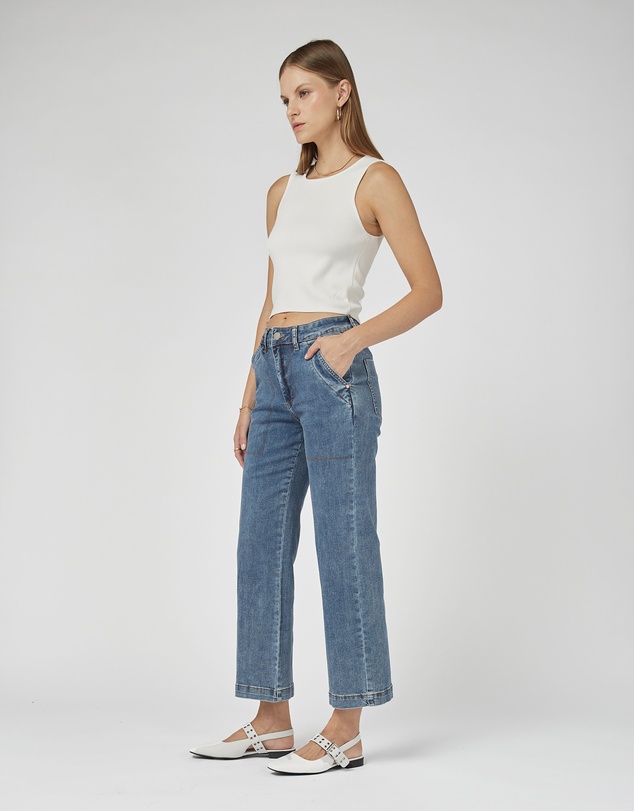 DRICOPER DENIM - Cody Kick Flare Mid Classic Trousers