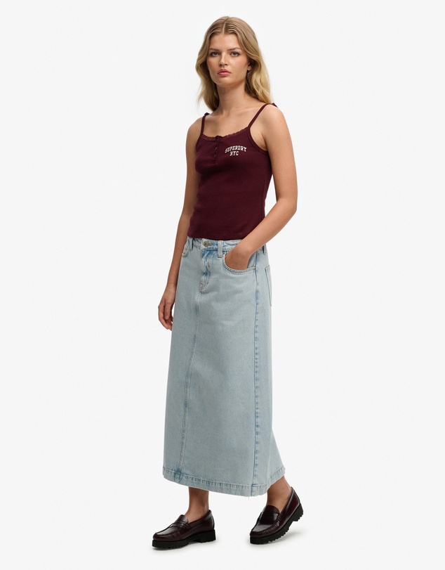Superdry - Denim Cargo Maxi Skirt