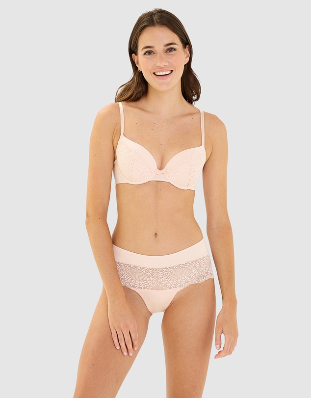 Billet Doux - Fidele Padded Underwired Lace Demi Bra