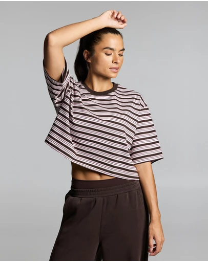 Rockwear - Stripe Boxy Hip Length Tee