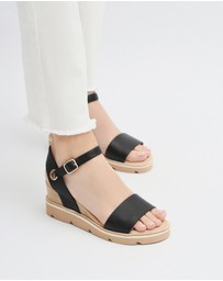 Jo Mercer - Katie Mid Heel Wedge Sandals