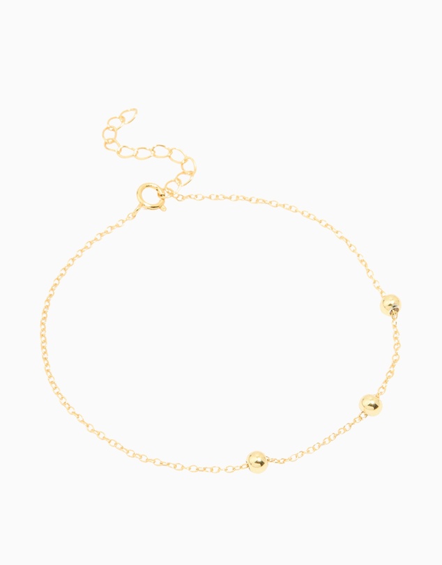 Lovisa - Gold Plated Sterling Silver Station Chain Bracelet
