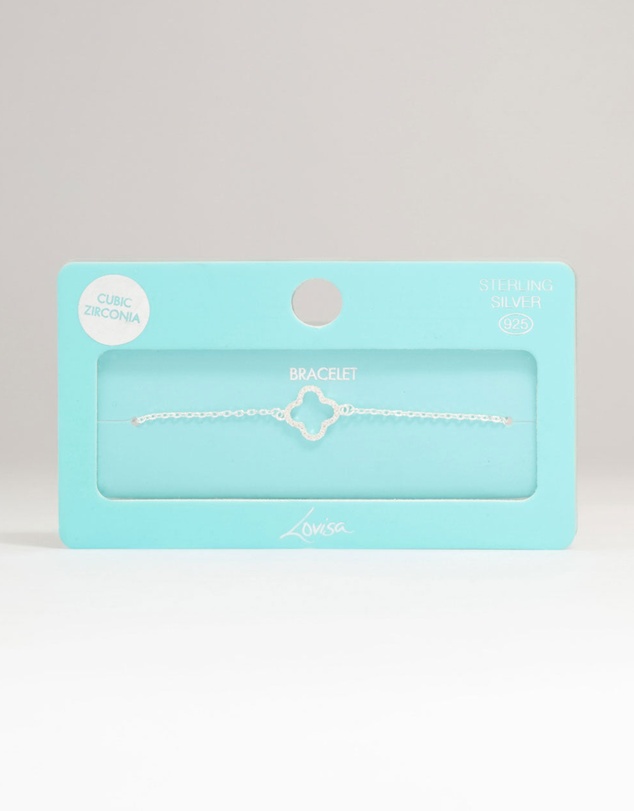 Lovisa - Sterling Silver Cubic Zirconia Flower Bracelet