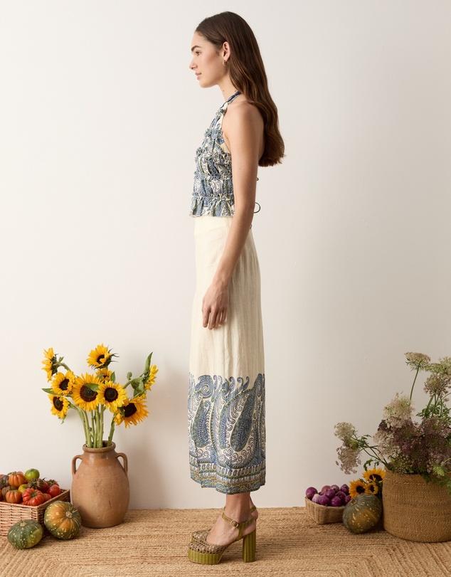 BOTEH - Arcadia Paisley Maxi Skirt With Split