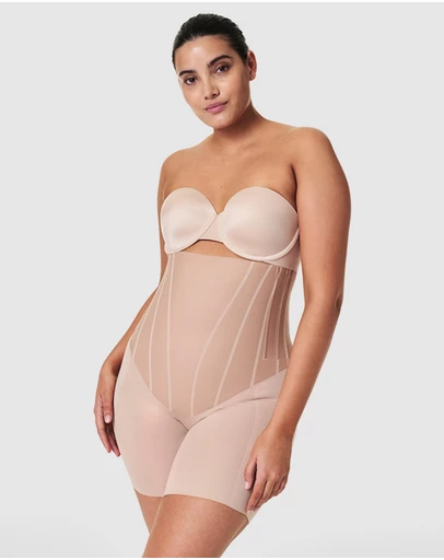 Spanx - TotalContour-High-Waisted Mid-Thigh Shorts