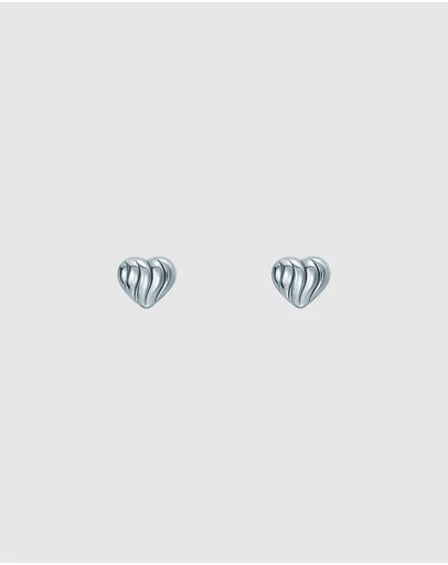 Ted Baker - ROCHELLE: Ripple Heart Micro Stud Earrings