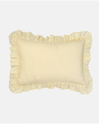 Linen House - Nimes Pure Linen Ruffle Filled Cushion