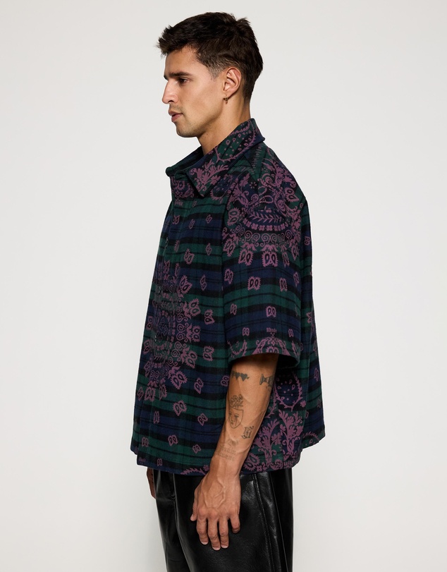 RHUDE - Paisley Flannel Boxy Shirt