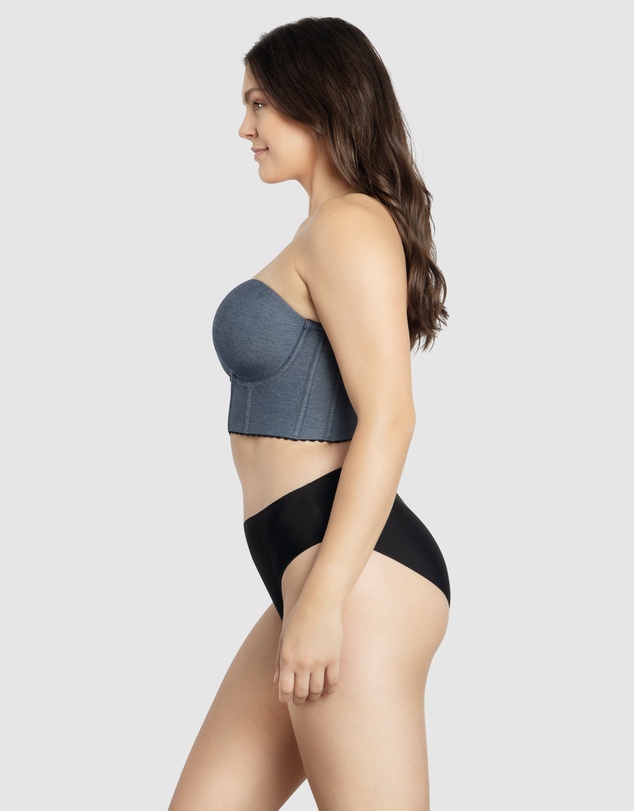 Parfait - Dolly Wired Denim Longline Bustier Bra