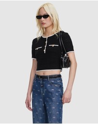 Self Portrait - Pointelle Knit Top