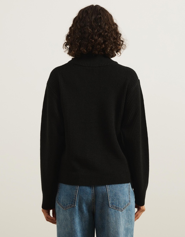 Atmos&Here - Alice Rib Knit Funnel Neck Jumper