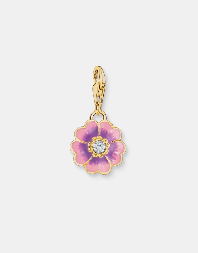 THOMAS SABO - THOMAS SABO Violet Flower Gold Charm