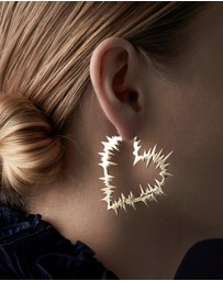 Karen Walker - Electric Heart Hoop Earrings