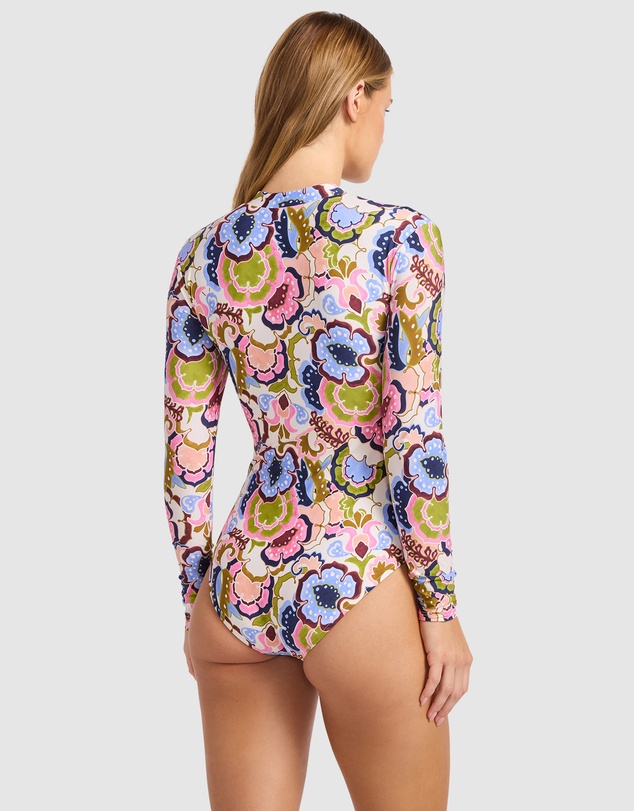 Seafolly - Sea Blossom Zip Front Surf Suit