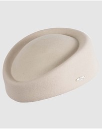 Max Alexander - Felt Cream Pillbox Hat