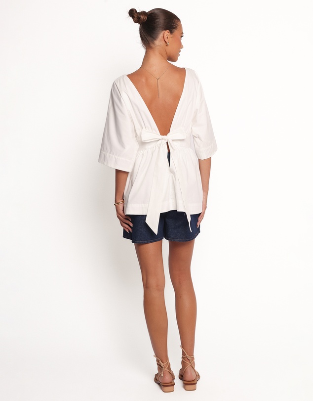 Petal & Pup - Camila Open Back Top - White