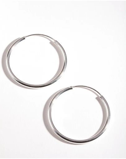 Lovisa - Sterling Silver Thick Hoop Earrings 30MM