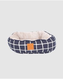 Mog & Bone - Reversible Cat Bed - Navy Check Print