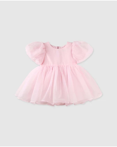 Designer Kidz - Sophia Puff Sleeve Baby Dress