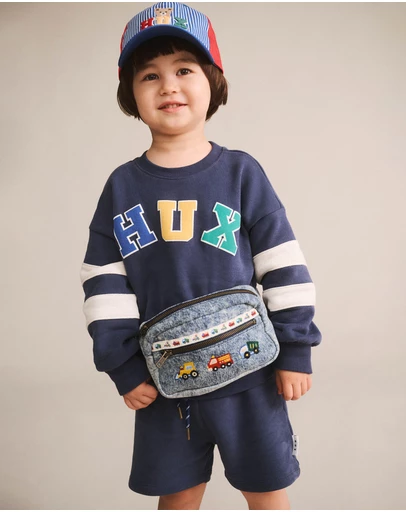 Huxbaby - Hux Flocked Spliced Sweatshirt - Babies-Teens