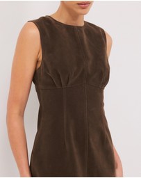 Calli - Maslow Faux Suede Mini Dress